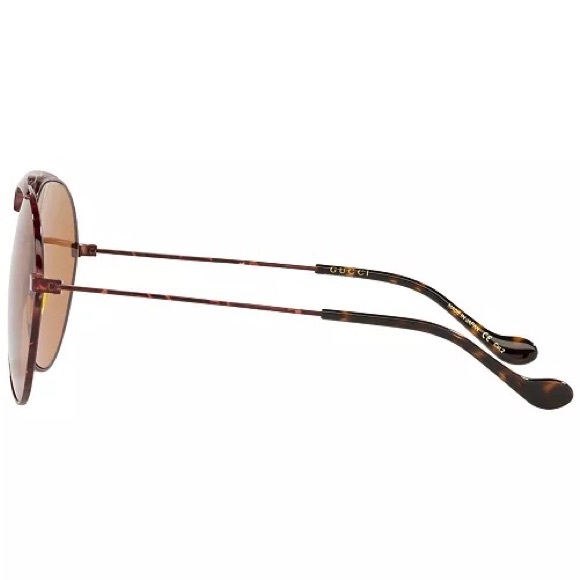 GUCCI HAVANA AVIATOR UNISEX SUNGLASSES GG0908S - Picture 4 of 10